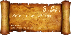 Bánffi Szilárda névjegykártya